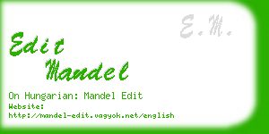 edit mandel business card